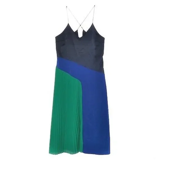 cushnie blue dress Size 12 Cushnie Women's Navy Blue Side Slit Strapless Dress New